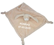 Nusseklud med navn Kanin, Tinka Baby, Creme, 2 linjer